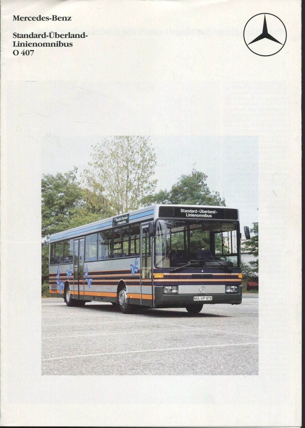 Mercedes-Benz Standard-Überland-Linienomnibus O 407“ (Daimler-Benz